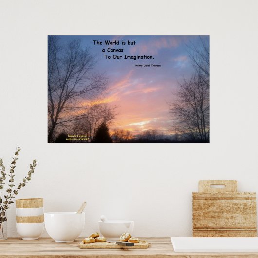 DE WERELD IS MAAR EEN POSTER VAN CANVAS THOREAU (Keuken)