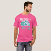 De wereld is mijn oester oesters t-shirt (Voorkant volledig)
