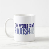 De wereld is mijn parochie koffiemok (Links)