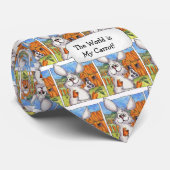 De wereld is mijn persoonlijk Stropdas met wortel (Opgerold)