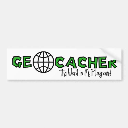 De wereld is mijn speelplaats. bumpersticker (Voorkant)