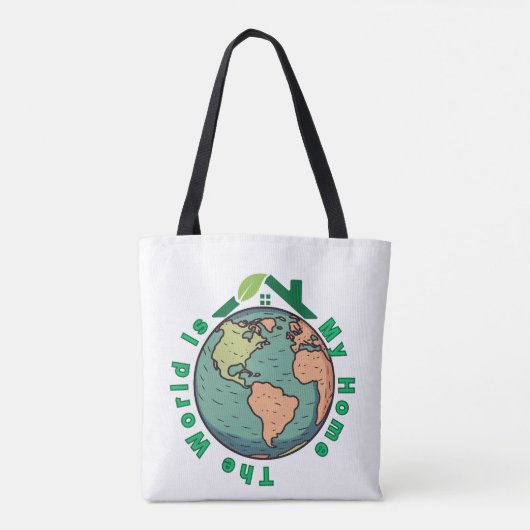 De wereld is mijn thuis - Earth Day Eco Love Tote Bag (Achterkant)