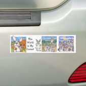 De wereld is mijn wortel bumpersticker (Op auto)