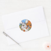 De wereld is mijn wortelSticker Ronde Sticker (Envelop)