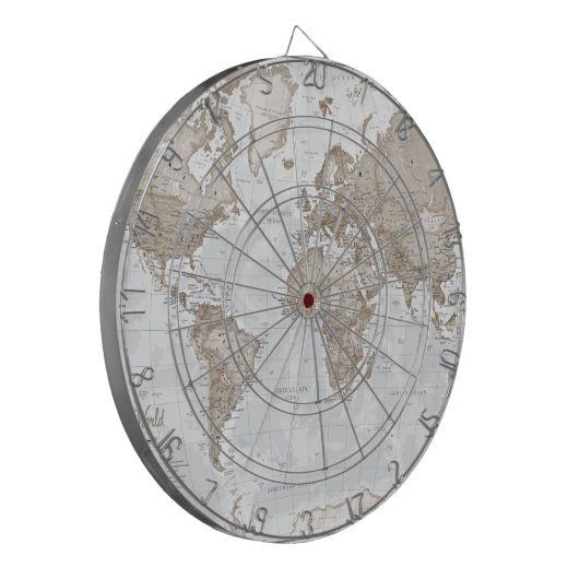 De wereld is Neutrale Kunst - Dartbord (Voorkant Links)