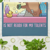 De Wereld Is Niet Gereed Zingende Bosmarmot Theedoek (Gevouwen)