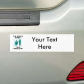 De wereld is niet jouw vuilnis kan kunst Cartoons Bumpersticker (Op auto)