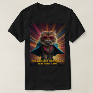 De wereld is niet klaar - zelfverzekerd Cat Humor T-shirt