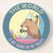 De wereld is nog niet klaar met het zingen van Gro Zandsteen Onderzetter (Voorkant)