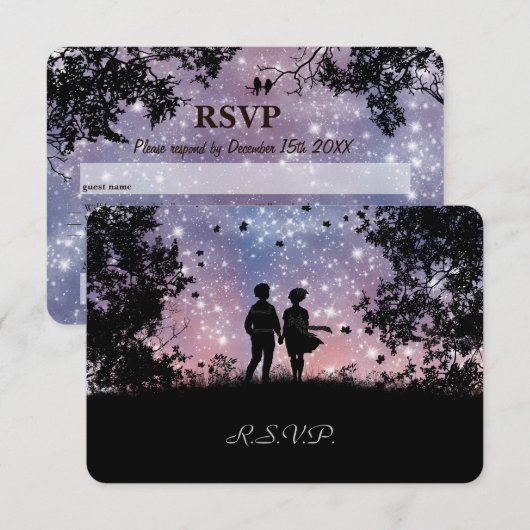 De wereld is ons - Borealis versie - RSVP-kaart RSVP Kaartje (Voorkant / Achterkant)