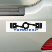De wereld is plat bumpersticker (Op auto)
