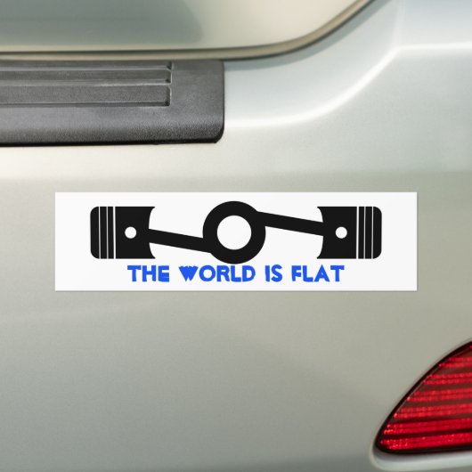 De wereld is plat bumpersticker (Op auto)