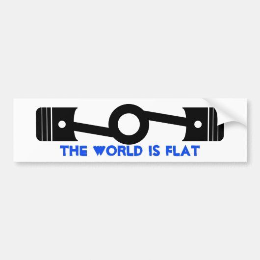 De wereld is plat bumpersticker (Voorkant)