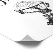 De wereld is Uw Oyster Black en White Wereldbol Poster (Hoek)