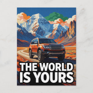 De Wereld Is Van Jou Expeditie SUV Avontuur Fans Briefkaart