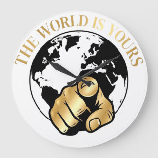 De Wereld Is Van Jou Luxe Wereldbol Wandklok 
