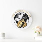 De Wereld Is Van Jou Luxe Wereldbol Wandklok (Huis)