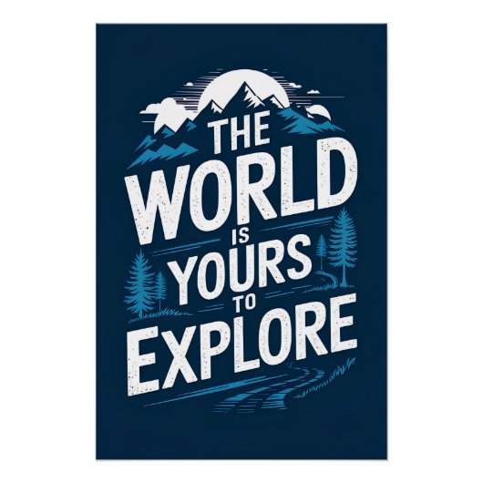 De wereld is van jou om te ontdekken perfect poster (Voorkant)
