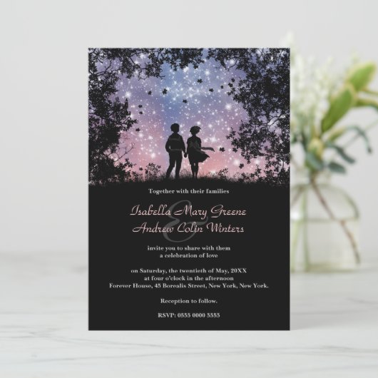 De wereld is van ons - Borealis versie - Bruiloft Kaart (Staand voorkant)