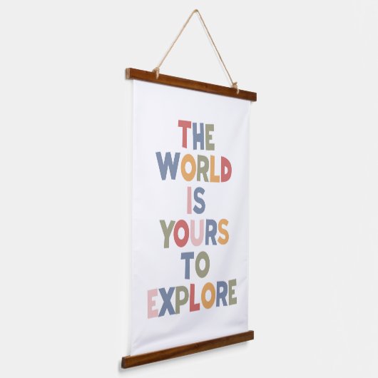 De wereld is van ons om te verkennen hangend wandkleed (Gebogen)