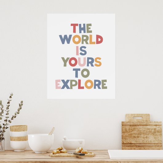 De wereld is van ons om te verkennen poster (Keuken)