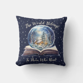 De Wereld Is Voor Degene Die Leest  Design Kussen