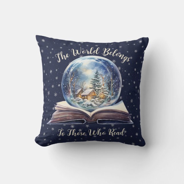 De Wereld Is Voor Degene Die Leest  Design Kussen (Voorkant)