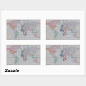 De wereld -  kaart Stickers (Vel)