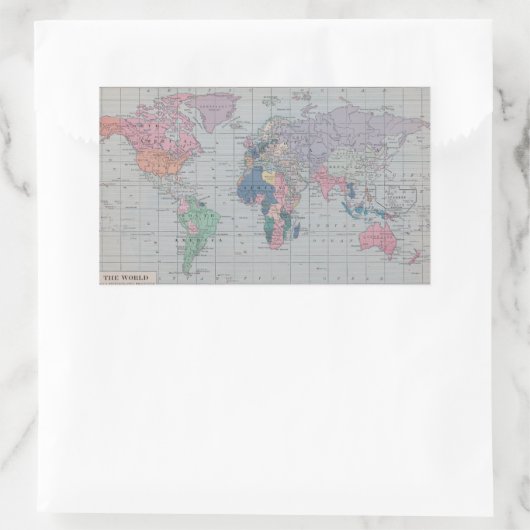 De wereld -  kaart Stickers (Tas)