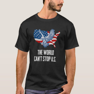De wereld kan de Amerikaanse patriottische Amerika T-shirt
