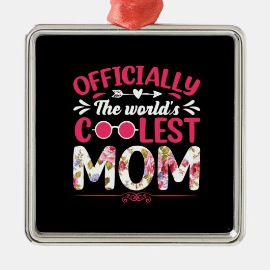 De wereld koelste mam metalen ornament (Voorkant)