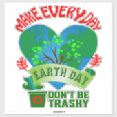 De wereld komt om ons heen om het schoon te houden sticker (Vel)