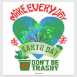 De wereld komt om ons heen om het schoon te houden sticker