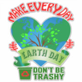 De wereld komt om ons heen om het schoon te houden sticker (Voorkant)