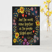 'De wereld komt samen'-inspiratie Kaart (Gele Bloem)