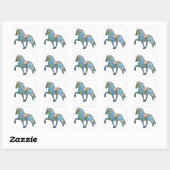 De wereld laten deinen vierkante sticker (Vel)