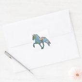 De wereld laten deinen vierkante sticker (Envelop)