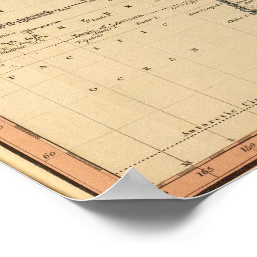 De wereld, Mercator's projectie Poster (Hoek)