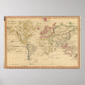 De wereld, Mercator's projectie Poster (Voorkant)