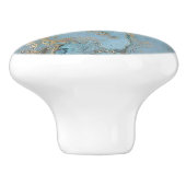 "De wereld met blauwe luchten" Keramische deurknop Keramische Knop (Zijkant)