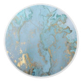 "De wereld met blauwe luchten" Keramische deurknop Knop (Voorkant)