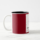 De wereld met liefde tonen tweekleurige koffiemok (Links)