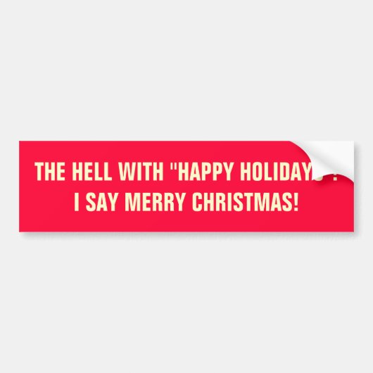 DE WERELD MET "PRETTIGE FEESTDAGEN"! BUMPERSTICKER (Voorkant)