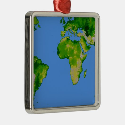 De wereld metalen ornament (Rechts)