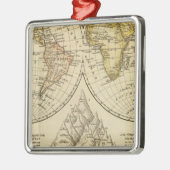 De wereld metalen ornament (Links)