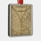 De wereld metalen ornament (Rechts)