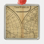 De wereld metalen ornament (Voorkant)