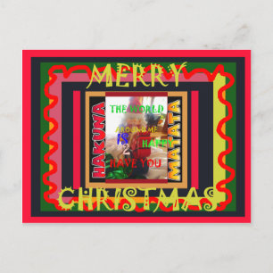 De wereld om mij heen is blij dat je me hebt gekle briefkaart