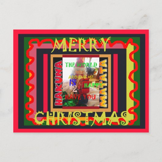 De wereld om mij heen is blij dat je me hebt gekle briefkaart (Voorkant)