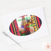 De wereld om mij heen is blij dat je me hebt gekle ovale sticker (Envelop)